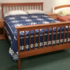 Square spindle bed with footboard