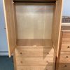 CHERRY WARDROBE WITH DRAWERS OPEN VIEW