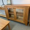 Cherry Hall Cabinet with Glass Doors