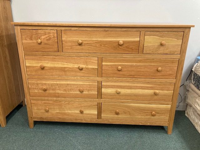 Ridgecrest Nine Drawer Cherry Dresser