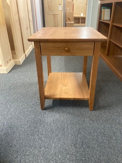 Cherry Multi Purpose table with shelf and drawer